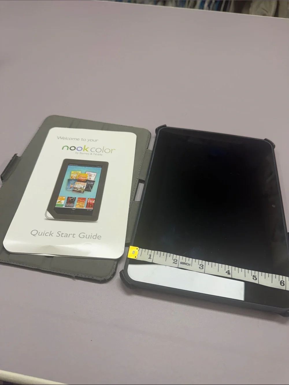 Barnes & Noble Nook Color Tablet with Gray Folio Case
